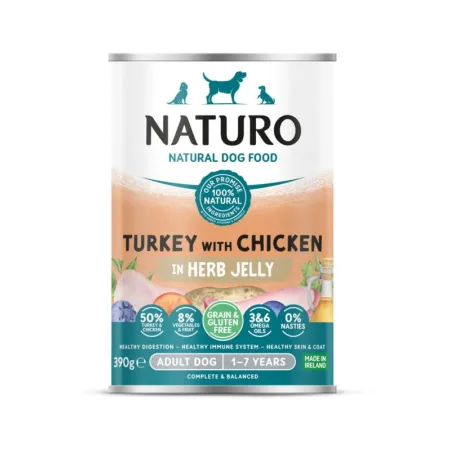 Naturo Grain Free Adult Indyk z Kurczakiem w galarecie 390g